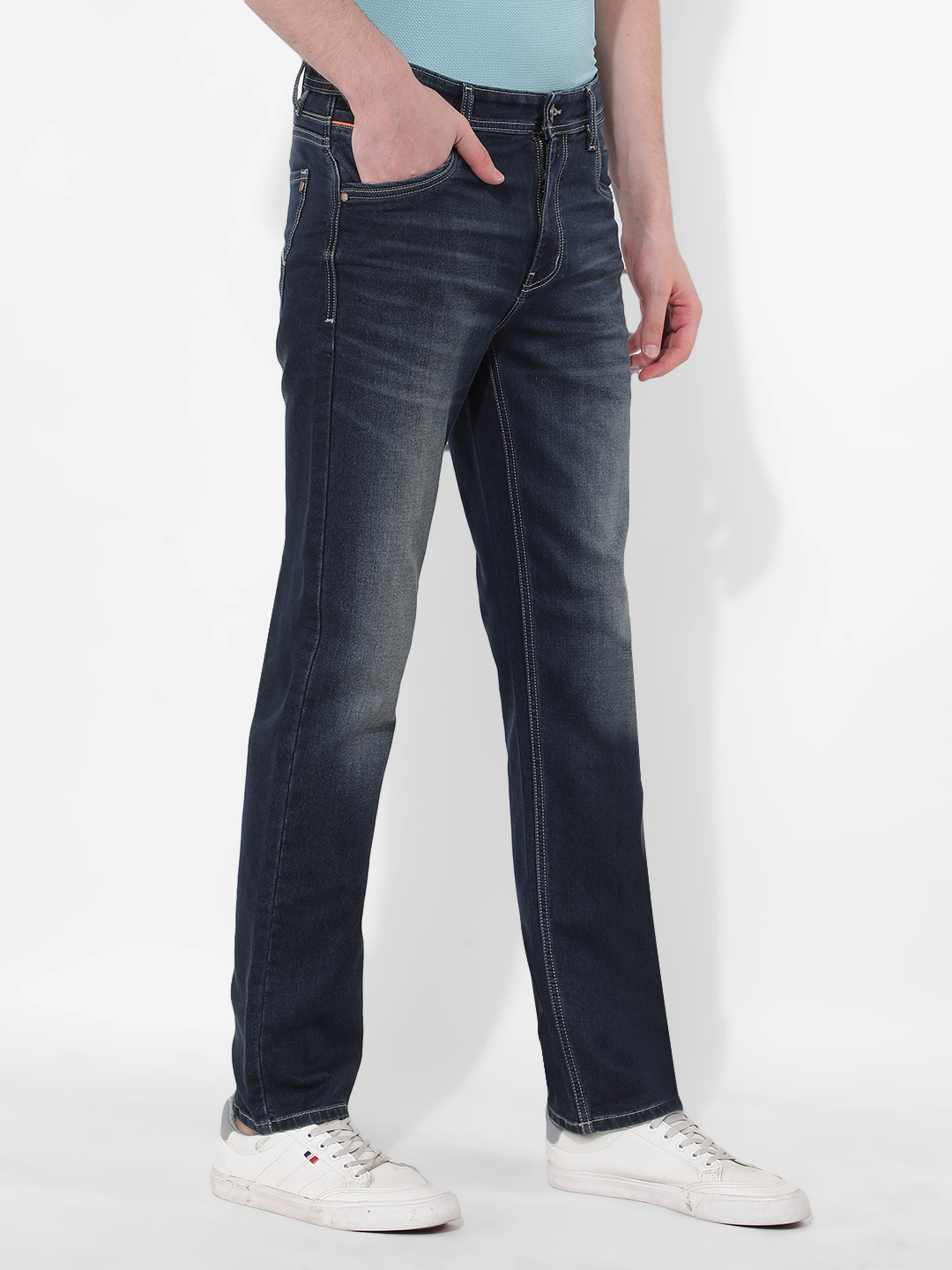 Numero Uno Men Solid Blue Jeans